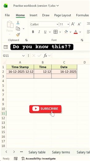Learn to create TIMESTAMP in Excel in 2 seconds !!