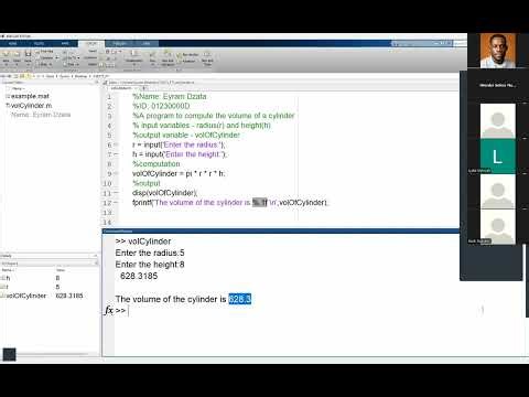Computing Formulas and Functions in MATLAB using M-File (Script File)