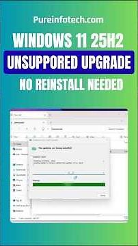 Windows 11 25H2: Upgrade from Unsupported PC (24H2) – No Reinstall or Extra Tools