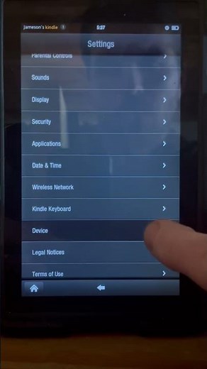 Kindle Fire - Factory Reset