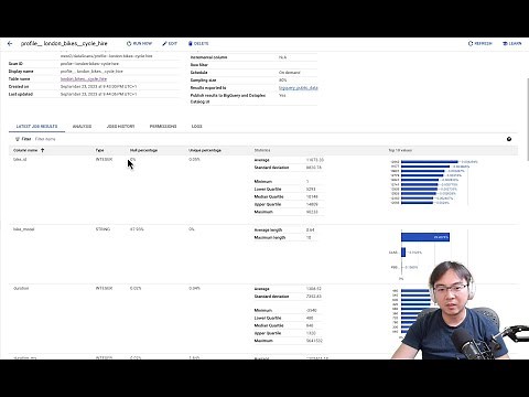 Automated data profiling and quality scan via Dataplex