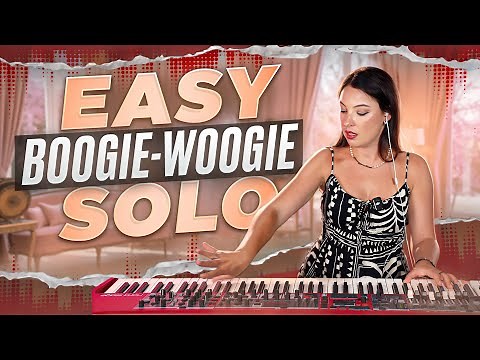 Easy Boogie-Woogie Piano Solo with Tremolo (Step by Step Tutorial).