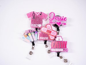 Nurse Badge Holder，doctor Badge Reel，personalized Nurse Badge Reel，badge Holder，retractable Badge，nurse Badge Holder，acrylic Badge Reel - Etsy