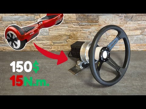 Building my own 15NM FFB direct drive steering wheel from an old hoverboard