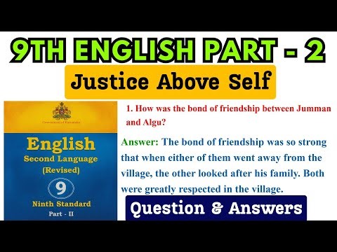 📘 9th Standard English – Justice Above Self | Full Lesson Question Answers | Class 9 English Notes