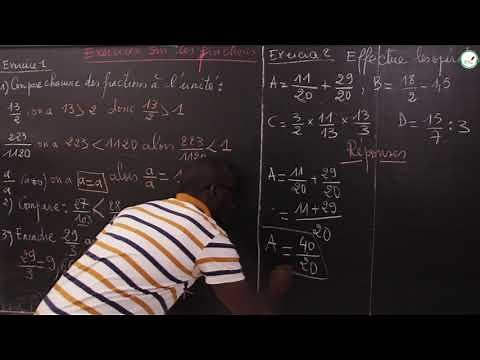 Exercises - Fifth - Maths - Fractions/Mr. Gueye