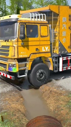Spintires: MudRunner -SHACMAN DELONG X3000 Towing a Truck on a Snowy Road
