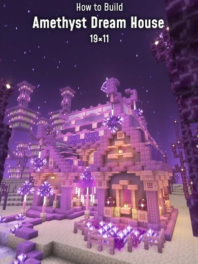 Amethyst Dream House: Aesthetic Minecraft Build