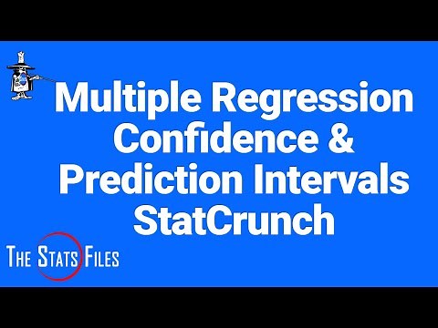 Multiple Regression with Prediction & Confidence Interval using StatCrunch