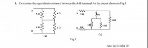 Determine the equivalent resistance between the A-B terminal fo... | Filo