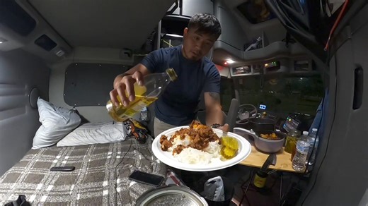 17K views · 442 reactions | Living in the semi-truck. I’ve been criticized a lot for cooking in my semi-truck, lol. You won’t understand this lifestyle until you become a trucker. Also, not all truckers cook. They even call me nasty for cooking; they say I should be eating outside since our job can afford to eat out. But I’m not spending $30 a day on a meal. | Clyde Jake | Facebook