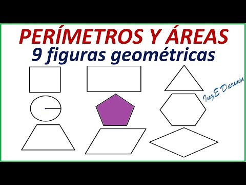 Perímetros y Áreas de 9 figuras geométricas - Ejemplos