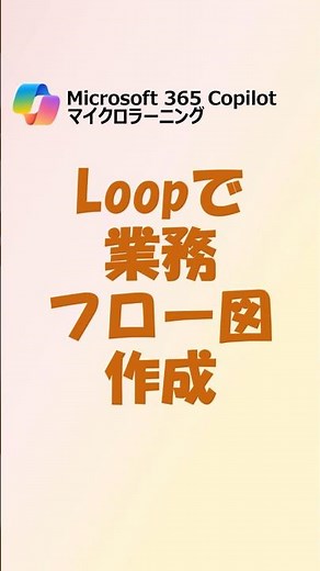Copilot と Loop または Microsoft Pages で業務フロー図を一瞬で作成する - Microsoft 365 Copilot マイクロラーニング