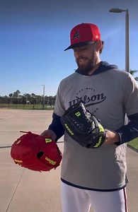 4.7K views · 110 reactions | Wilson showing off some new gloves to a number of #Braves!  via: wilsonballglove | Thanks Chipper | Facebook