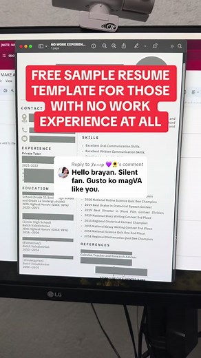 Sample Resume Template for Beginners