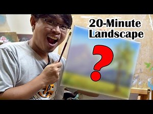 Painting Challenge / Landscape in 20 MINUTES / Acrylics / JMLisondra