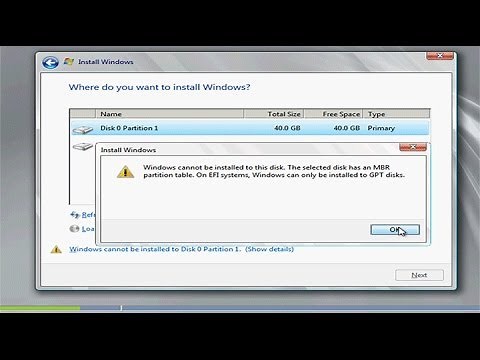 How to Convert MBR to GPT during Windows Installation