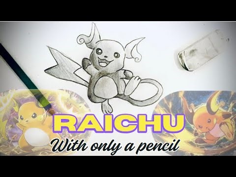 How to Draw Raichu with Pencil Only – Step by Step Tutorial!