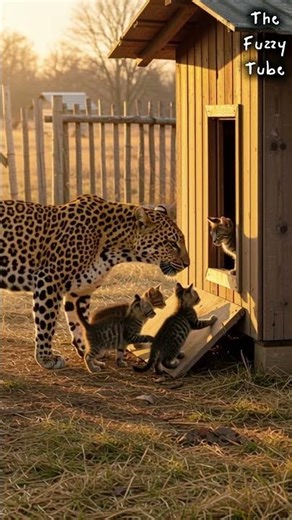 A Leopard Visits a House Full of Kittens