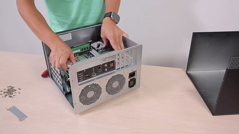 K7 8 Bay NAS Case, Computer Enclosures Compatible Micro-ATX Mini-ITX Motherboard, 3 x Fans, 8 x 2.5/3.5" Tray, Network Attached Storage Server for Home(Diskless)