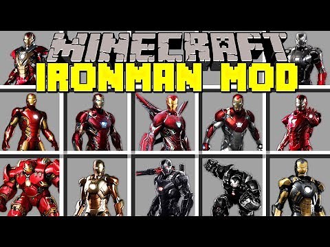Minecraft IRON MAN MOD / CRAFT 50+ NEW POWERFUL IRON MAN SUITS! / Modded Mini-Game