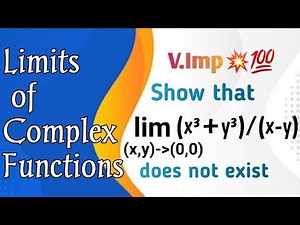Limits of Complex function | Complex analysis