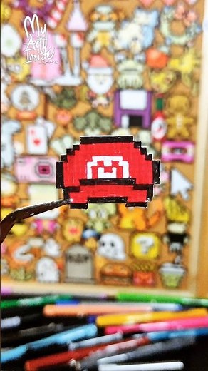 Super Mario’s Iconic Hat Recreated in Pixel Art! 🎩✨