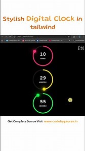 ⚡Modern Digital Clock UI with Tailwind CSS #webdevelopment #coding #tailwindcss
