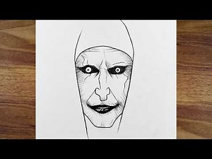 How to Draw a Scary Face | Easy Horror Drawing Tutorial