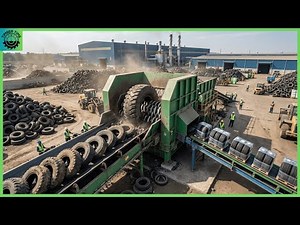 Inside the Recycle Factory – How Millions of Old Tires Become Contruction Material ( Full Process )