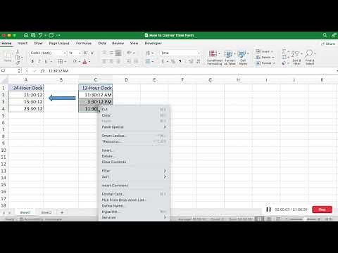 How to Convert Time Format from 12 Hour Clock to 24 OR 24 to 12 Hour Clock in Excel