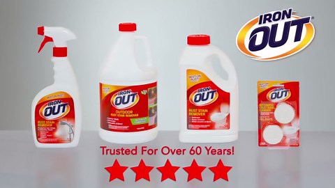 Iron OUT Rust Stain Remover Powder, Remove Rust Stains In Bathrooms, Kitchens, Appliances, Laundry, And Outdoors, 4.75 Pound Bottle