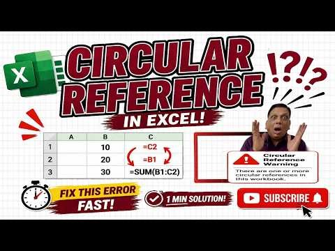 Circular Reference In Excel | !!!!! Learn Circular Reference in 1minute !!!!!
