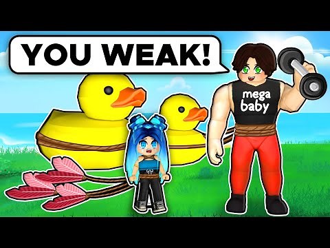 Becoming 100% BUFF BABY in Roblox!