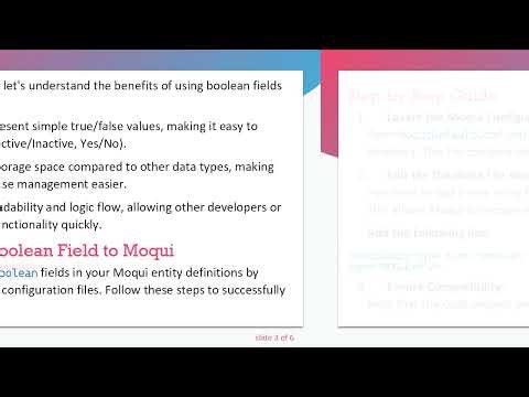 How to Create a Boolean Field in Moqui Entity Definitions