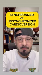 💥 Synchronized vs. Unsynchronized Cardioversion 💥 🫀 Synchronized Cardioversion: When the heart’s rhythm is out of sync, we SHOCK it back into rhythm on a QRS complex! 🕒 Perfect for A-fib, A-flutter, SVT — your heart’s personal reset button! ⚡️🔄 ⚡️ Unsynchronized Cardioversion (aka Defibrillation): This is the all hands on deck moment! Used during V-fib or pulseless V-tach, no rhythm is safe! Shock delivered ANYTIME. We’re talking full-on emergency mode! 🚨💥 🩺 Pro tip: Don’t forget to chec