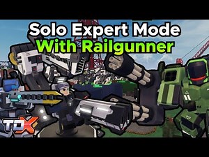 TDX SOLO EXPERT MODE WITH RAILGUNNER VICTORY - Tower Defense X Roblox