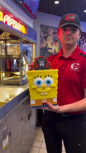 Golden Link Inc. on Instagram: "Arrrrrrrrgh ya ready, kids?! 🧽🏴‍☠️🍿 Get your hook around this exclusive SpongeBob popcorn bucket and get ready for the next deep sea adventure! 🍿 🎥 #WeMakeItGolden #PopcornBucket #SpongeBobPopcornBucket #SpongeBobMovieSearchforSquarePants #SpongeBob #SpongeBobMovie 📷 credit: @carolinacinemas"