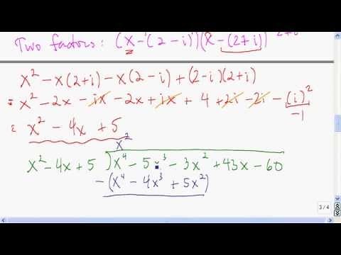 Factoring with complex zeros