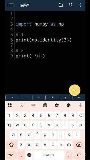 Create Identity arrays in Python!