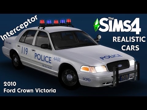 2010 Ford Crown Victoria Police Interceptor - The Sims 4 Realistic cars by Breeze Motors
