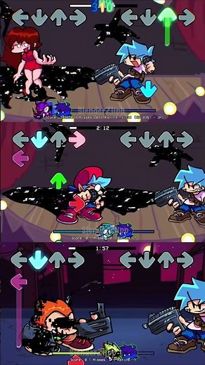 BF normal vs BF, GF & Pico Corrrupted Mod - Friday Night Funkin' Game