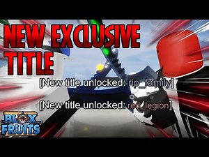 How To Get The NEW EXCLUSIVE TITLES in BLOX FRUITS