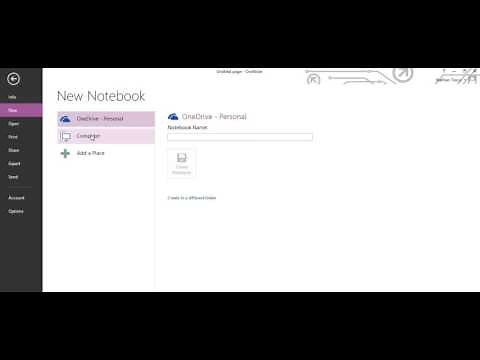 How to create a new Notebook in OneNote