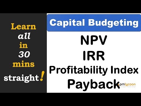 Capital Budgeting Techniques in English - NPV, IRR , Payback Period and PI, accounting