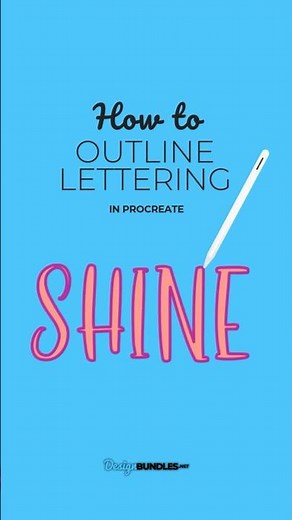 Procreate Lettering Hack: Make Your Words GLOW (7 Steps to an Outline!)