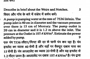 Describe in brief about the Weirs and Notches.5वियर और नॉच क... | Filo