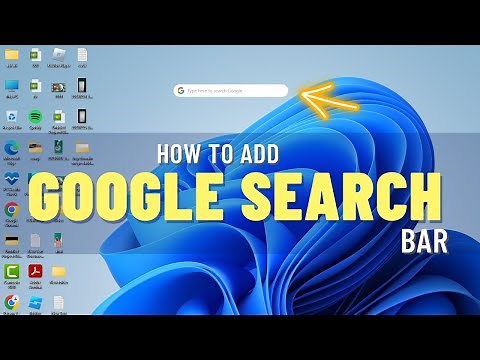 How to Add Google Search Bar to Home Screen PC