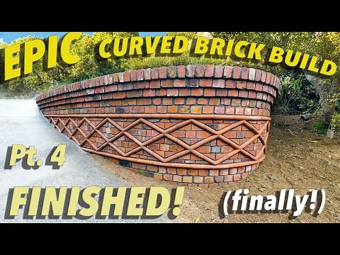 EPIC curved brick retaining wall | pt 4 | decorative brickwork