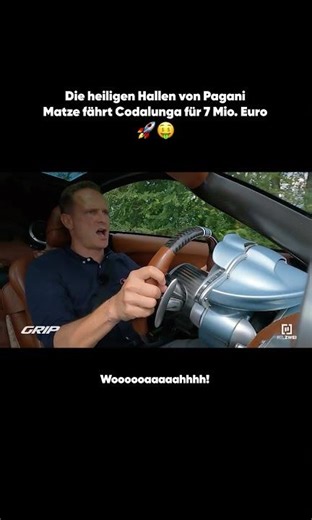 7-Mio-Euro teuer: Matze im 840PS-starken Pagani Codalunga 😳🤑 | GRIP #shorts #new #696